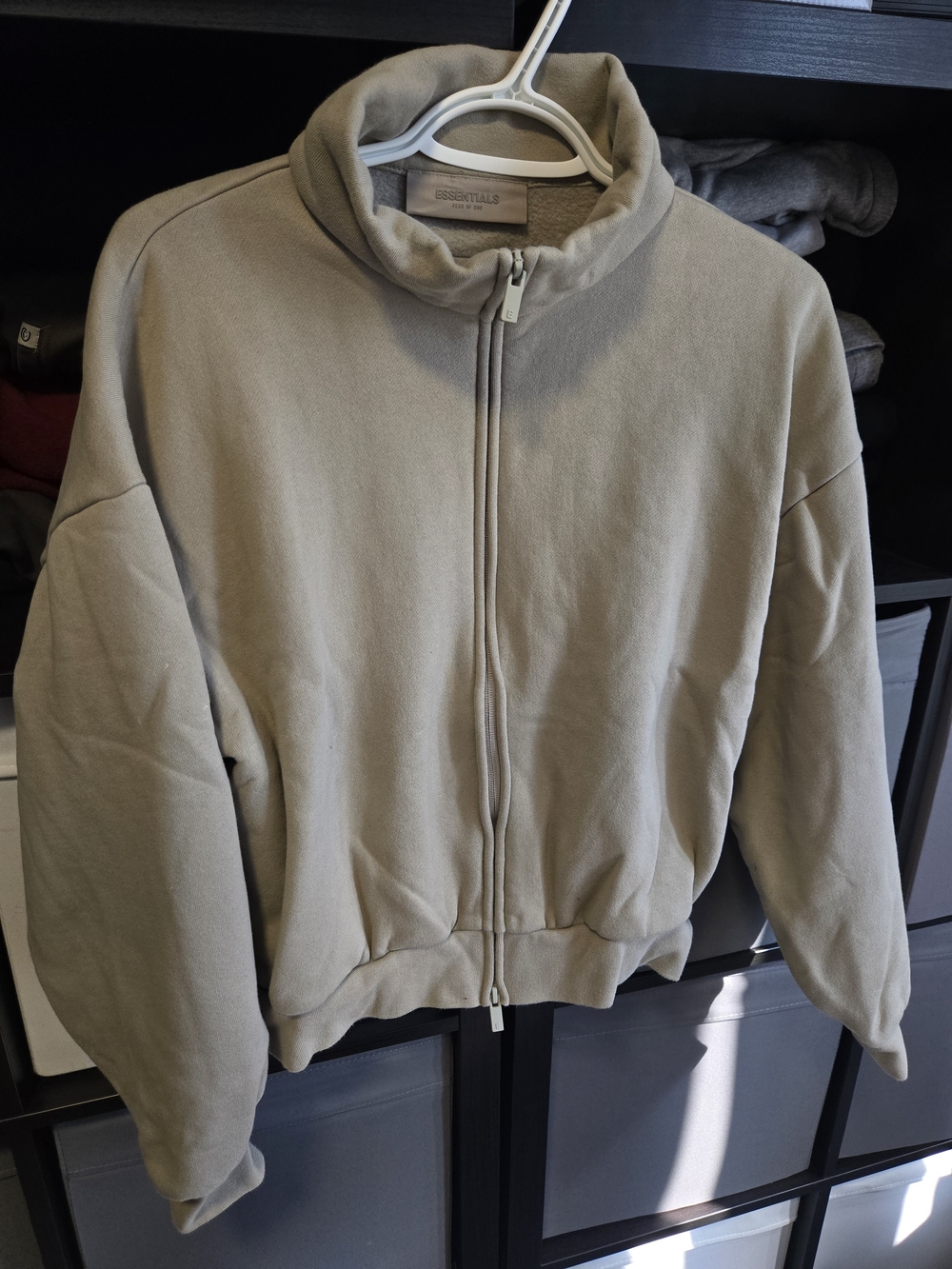 Essentials Gray Full Zip Jacket size S